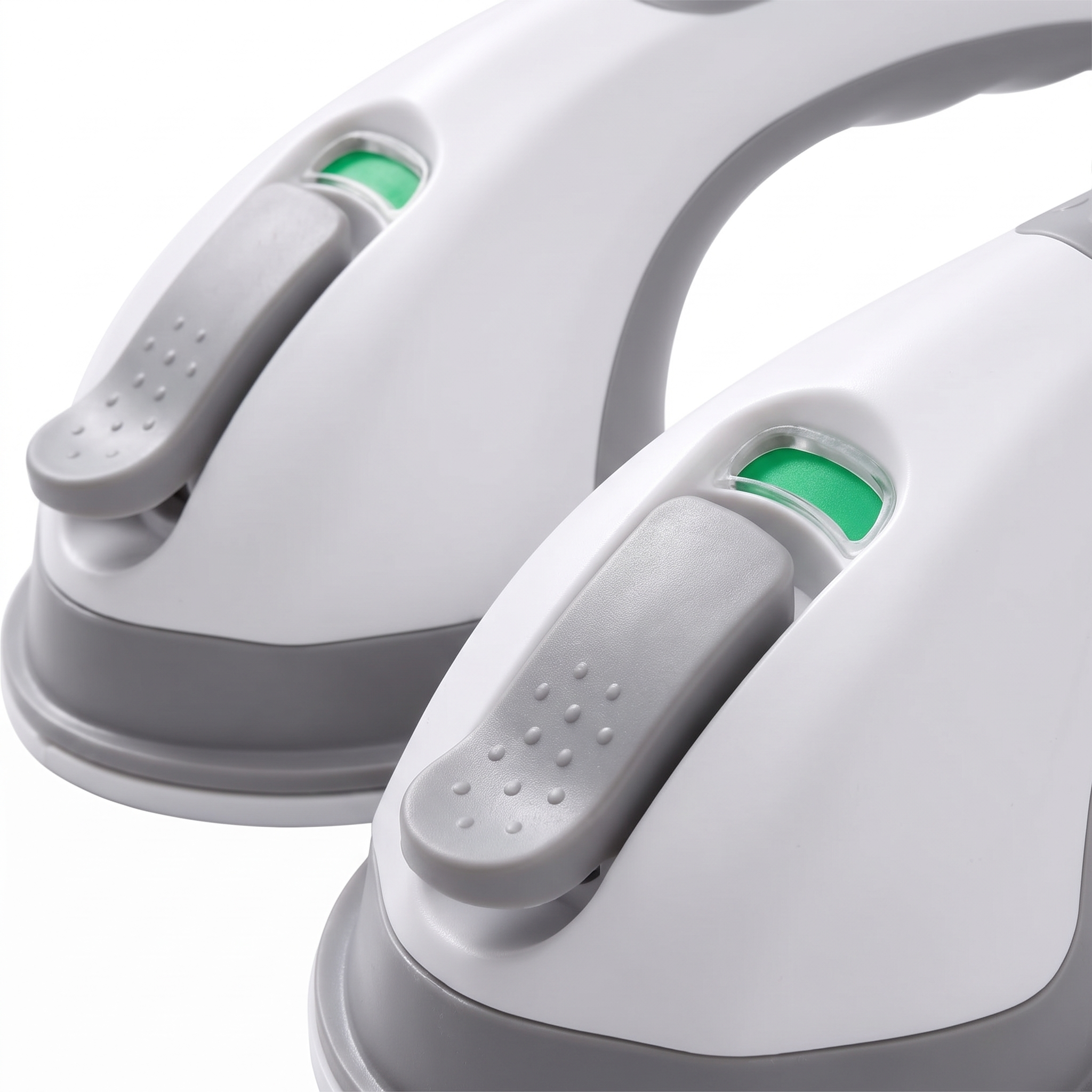 Suction locking levers with green secure indicator
